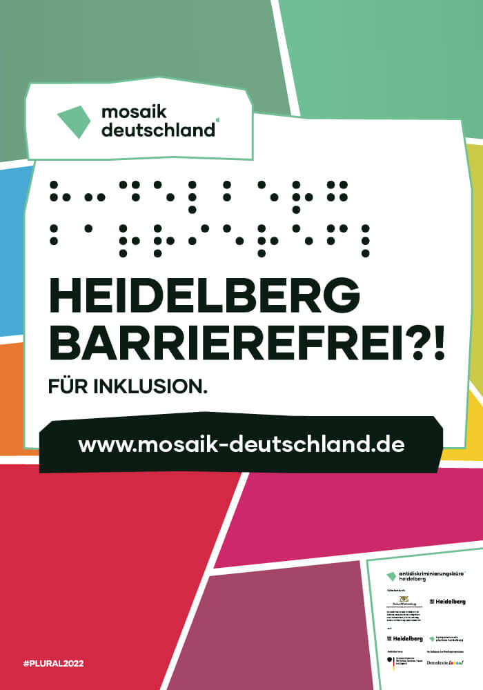 Plakatkampagne: Heidelberg Barrierefrei?! Für Inklusion.