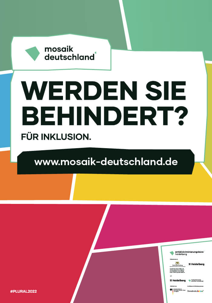 Plakatkampagne: Werden Sie behindert? Für Inklusion.