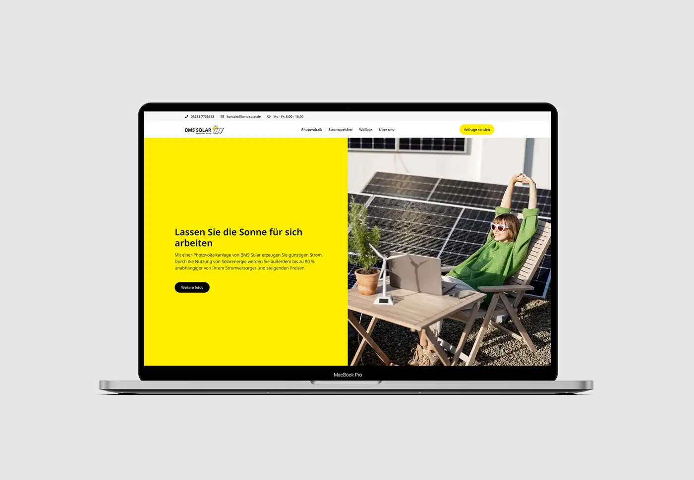 Webdesign für BMS Solar aus Wiesloch